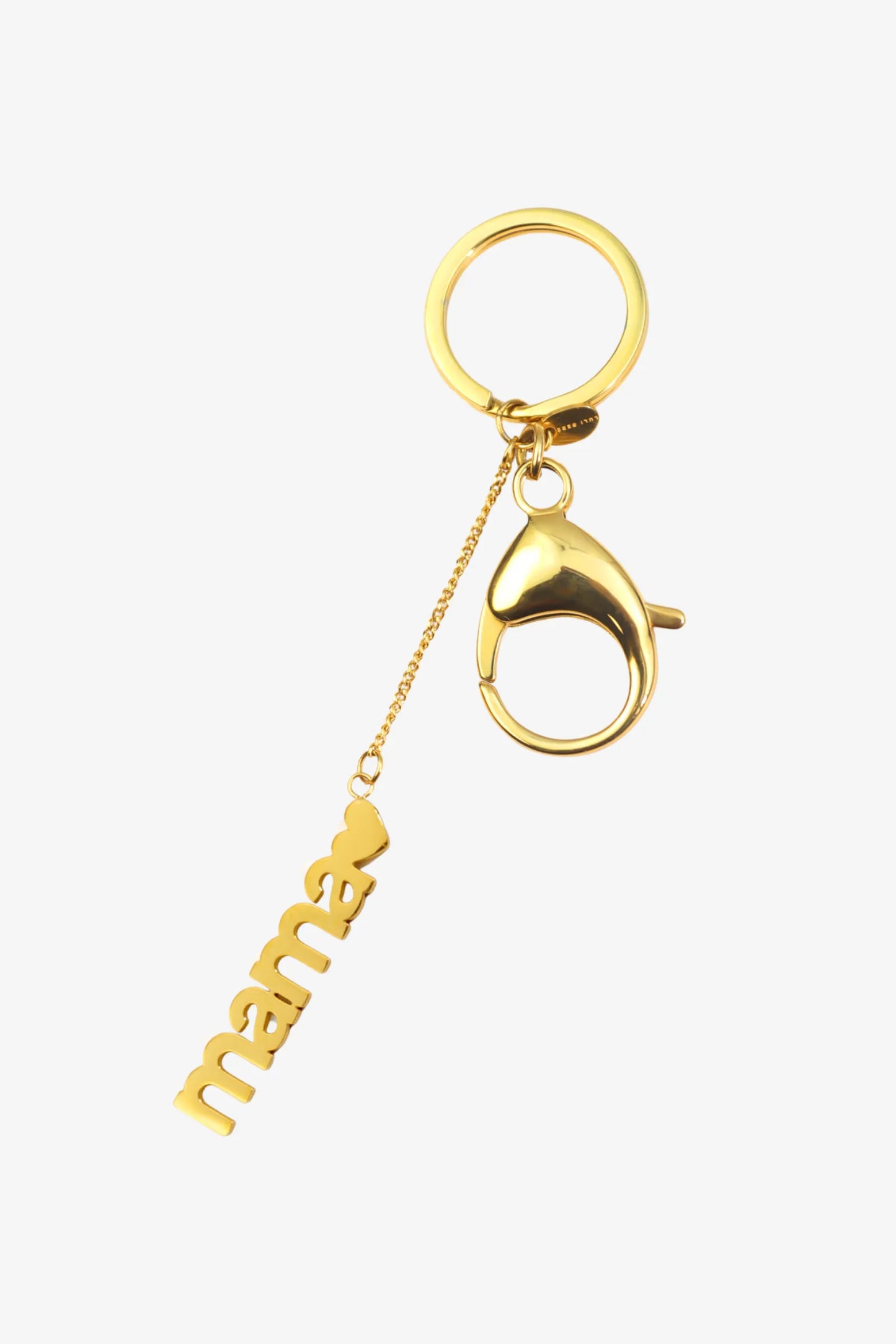 "Mama" Charm Keychain – 18K Gold Plated
