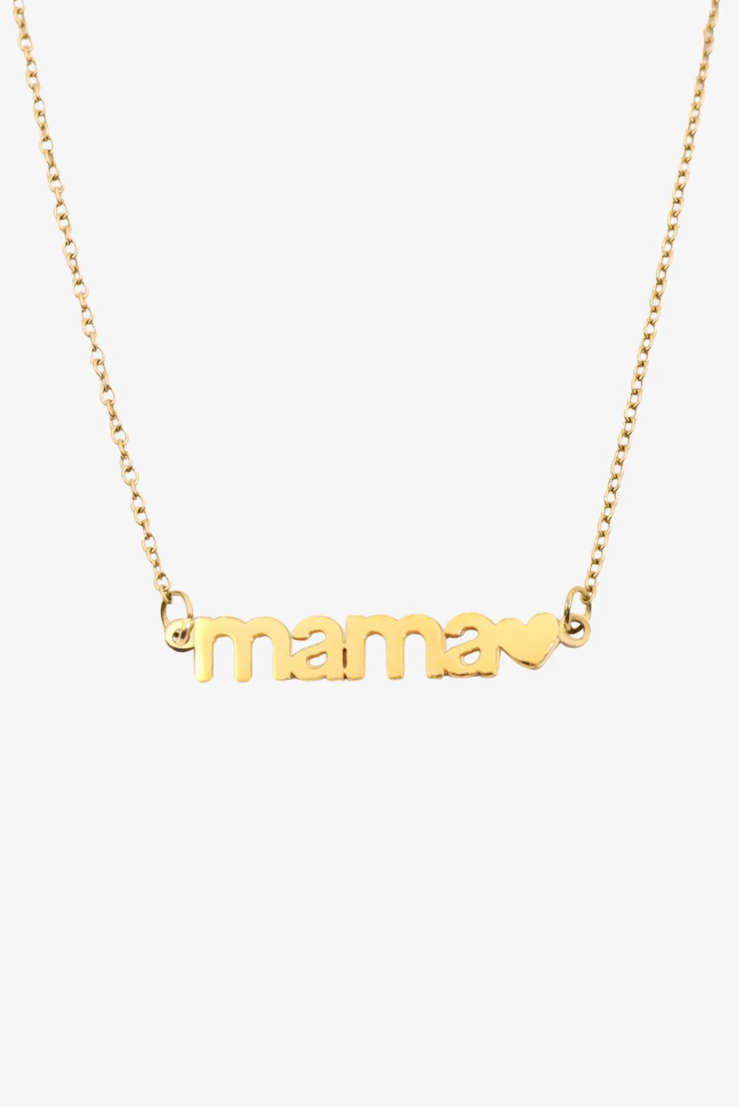 “Mama” Necklace – 18k Gold Plated Stainless Steel