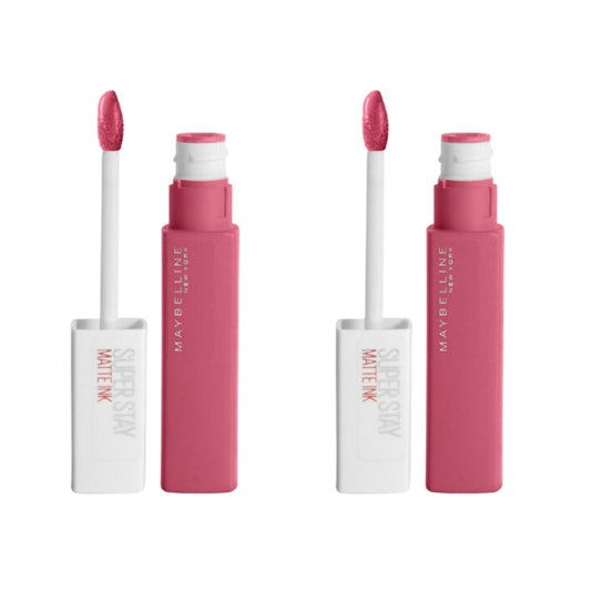 Maybelline New York Super Stay Matte Ink Liquid Matte Lipstick - 125 Inspirer Pink -2 Pack