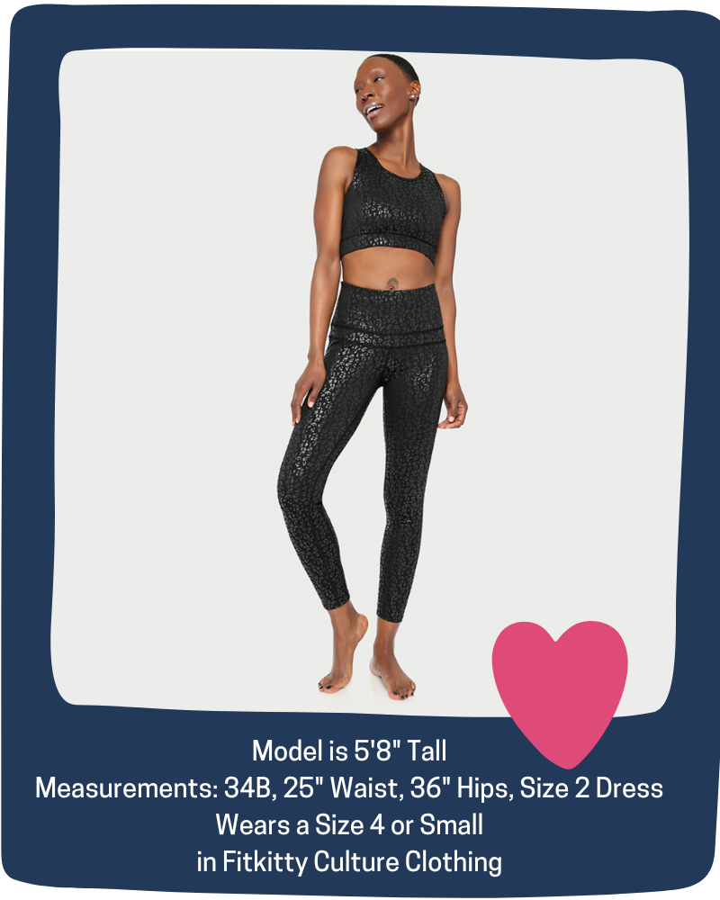 Metallic Cheetah Active Legging