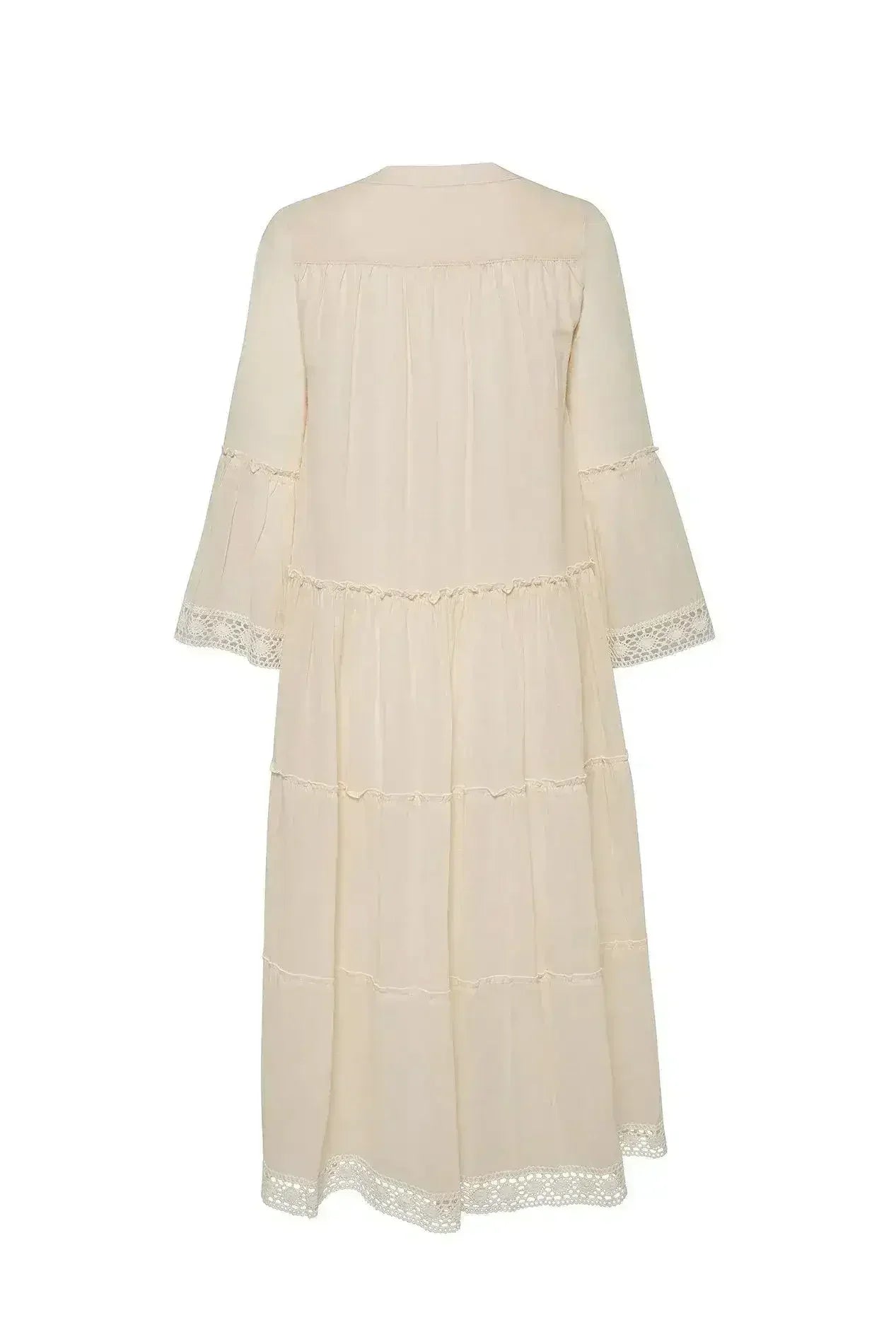 MIKA Natural Maxi Dress | Boho Peasant Style | Femstylo