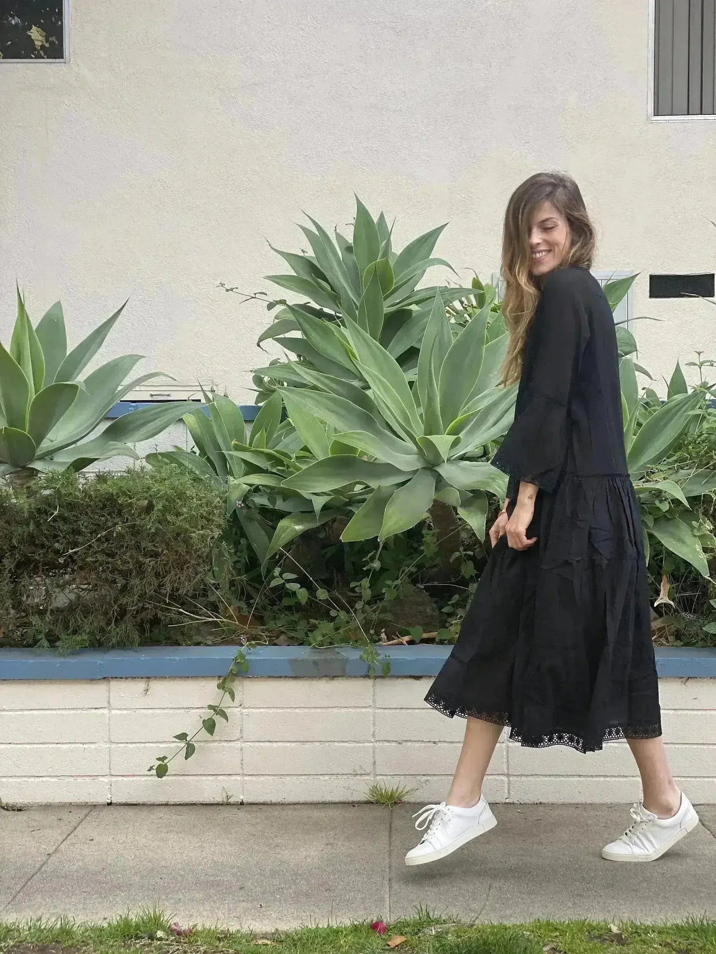 MIKA Black Maxi Dress | Boho Peasant Style | Femstylo