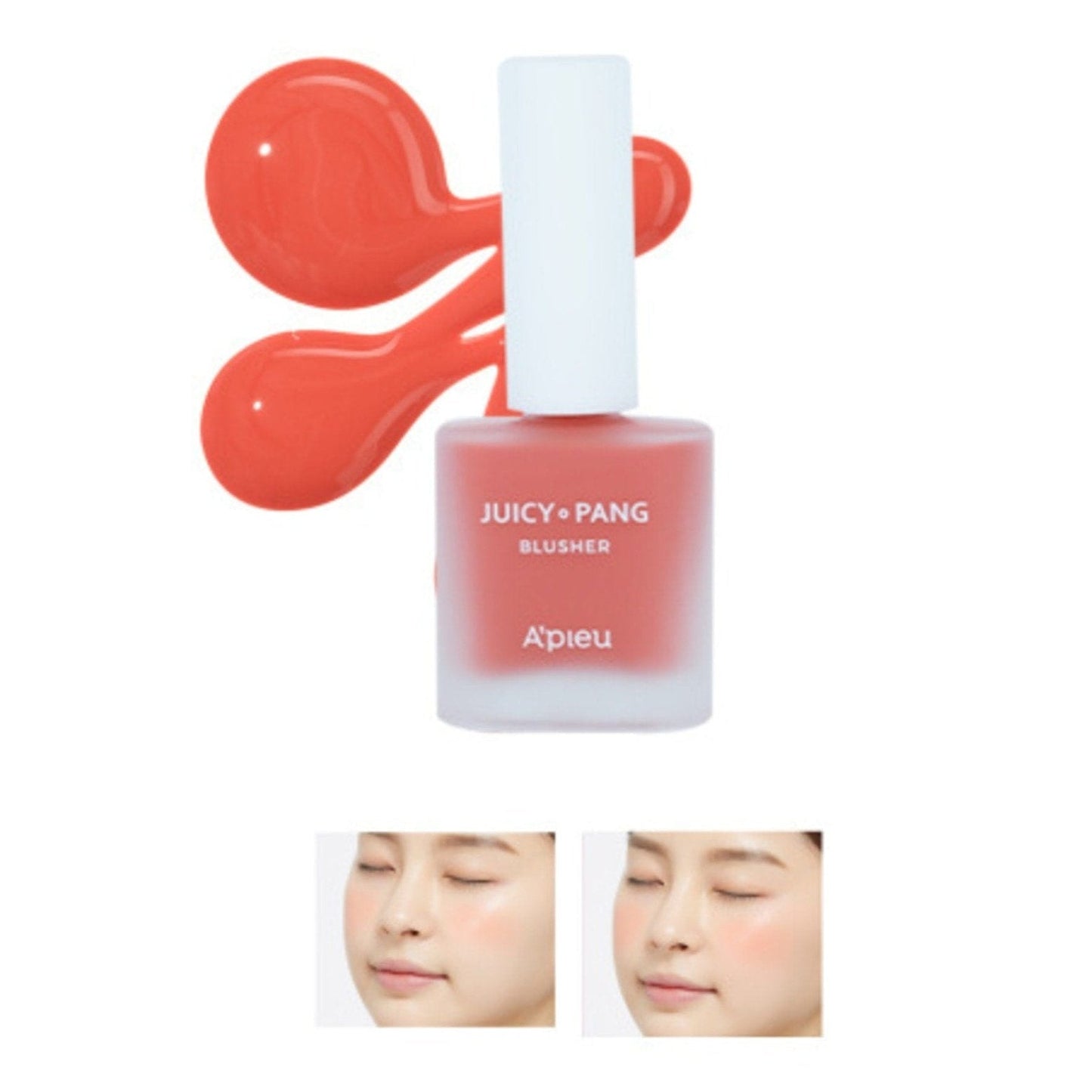 Missha Moisturizing Liquid Blush 9g for a Natural Look APIEU Juicy-Pang Water Blusher (CR02)