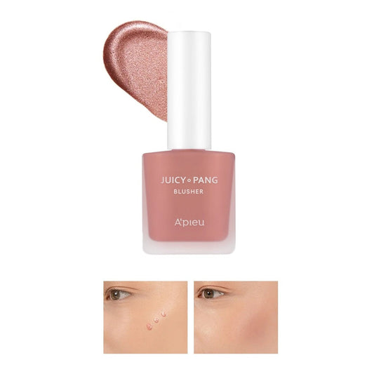 Missha Shimmering Rose Dust Liquid Blush – Apieu Juicy Pang Blusher Rose Dust avec finition brillante (SPK01)