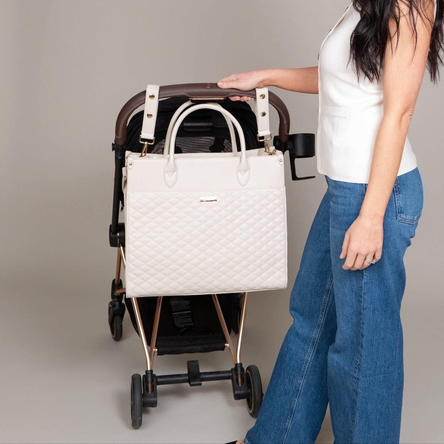Monaco Tote Bag | Pearl White