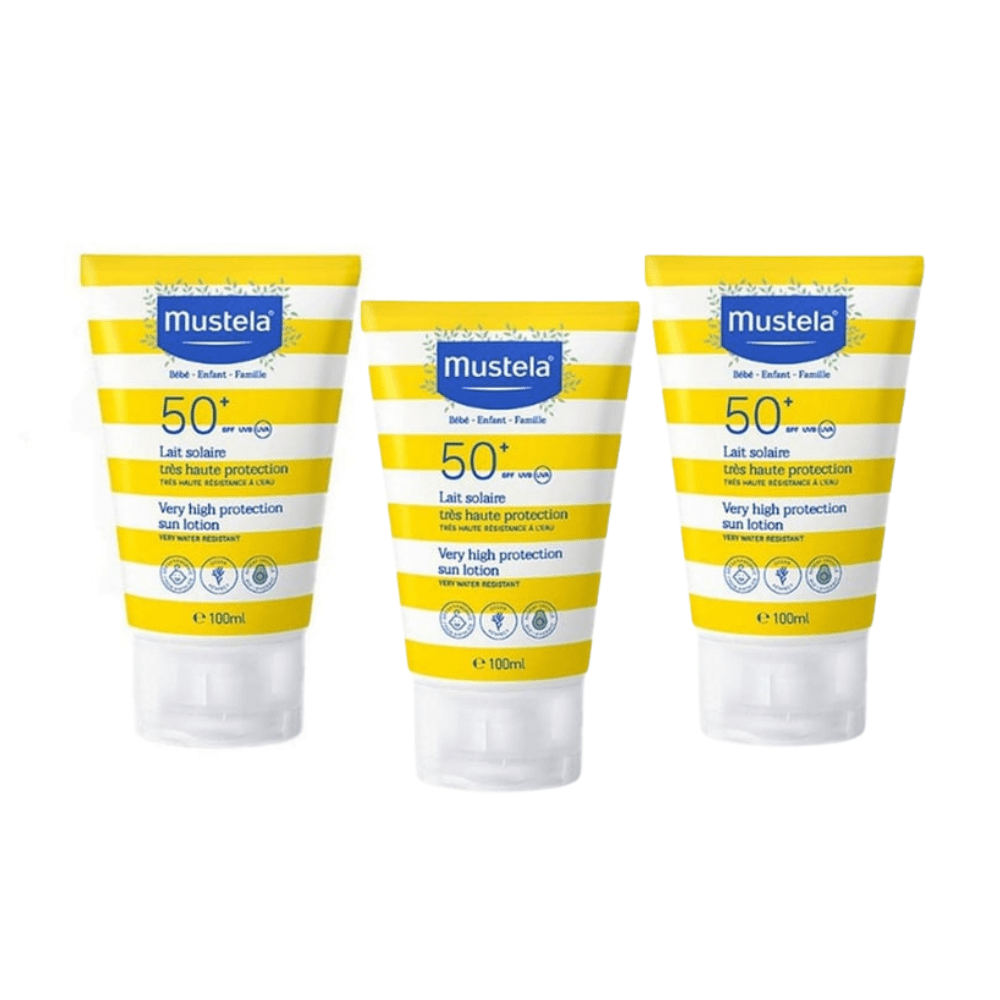 Mustela 50 Factor Baby Sun Lotion 100 ml 3 Pack