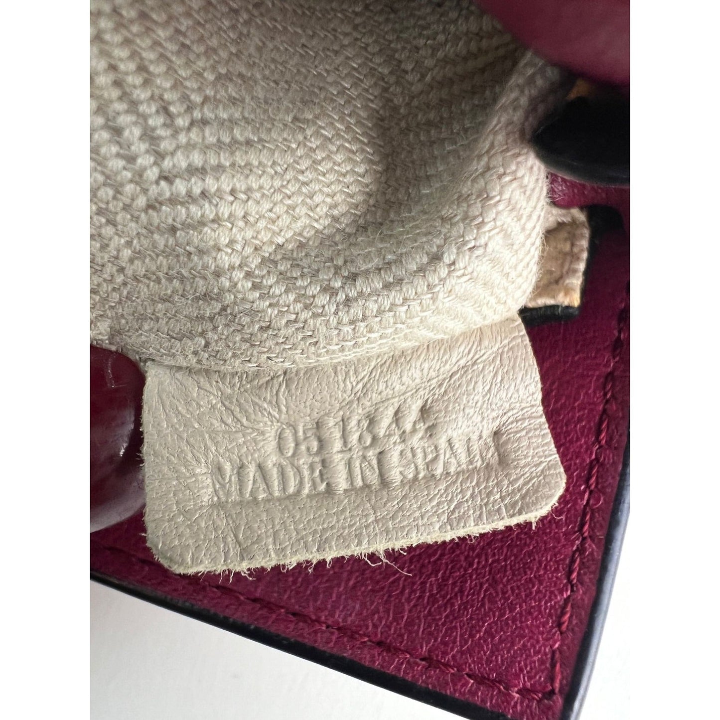 Loewe Calfskin Mini Crimson Puzzle Crossbody Hand Bag