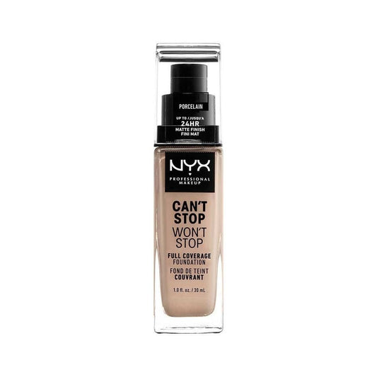 NYX Professional Makeup Foundation - Can't Stop Won't Stop Full Coverage Foundation  03 Porcelain 30 ml
