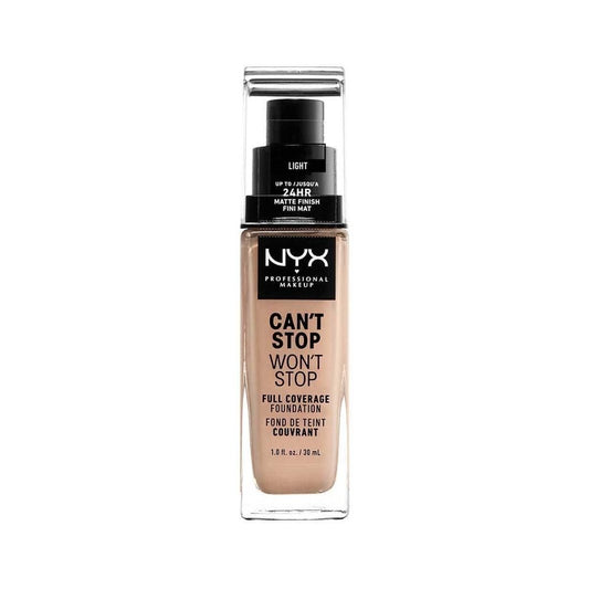 Fond de teint NYX Professional Makeup - Can't Stop Won't Stop Fond de teint couvrant 05 Light 30 ml