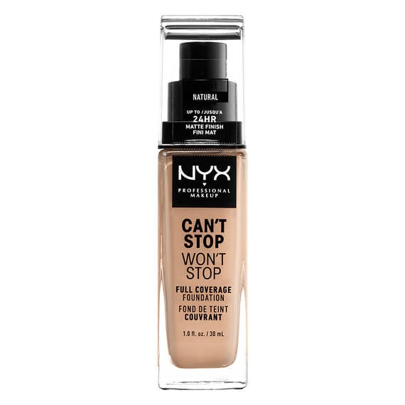 NYX Professional Makeup Foundation - Can't Stop Won't Stop Full Coverage Foundation 07 Natural 30 ml
