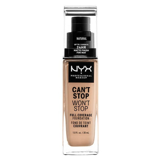 Fond de teint NYX Professional Makeup - Can't Stop Won't Stop Fond de teint couvrant 07 Naturel 30 ml