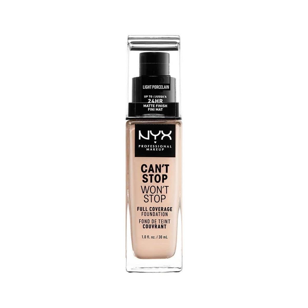 NYX Professional Makeup Foundation - Can't Stop Won't Stop Full Coverage Foundation 1.3 Light Porcelain