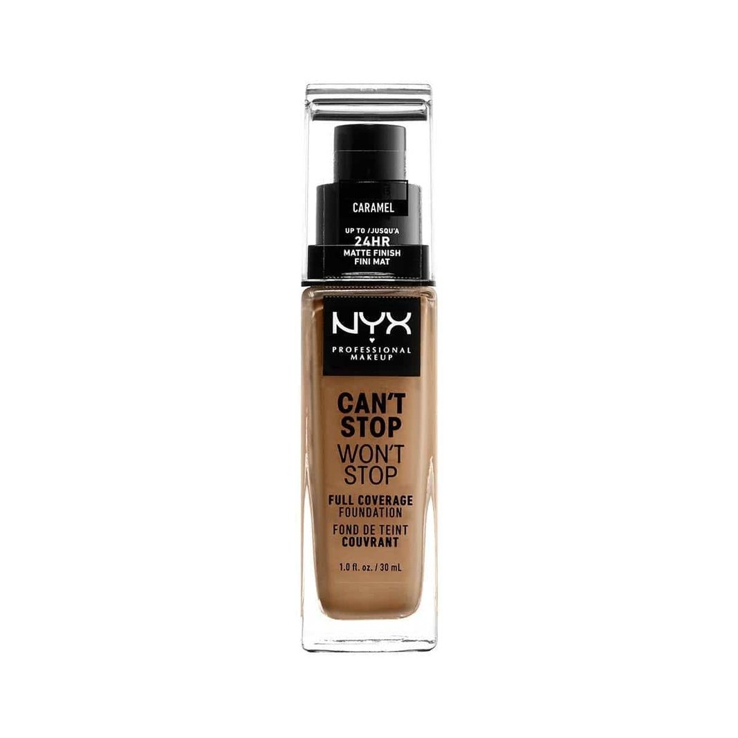 NYX Professional Makeup Foundation - Can't Stop Won't Stop Full Coverage Foundation 15 Caramel 30 Ml
