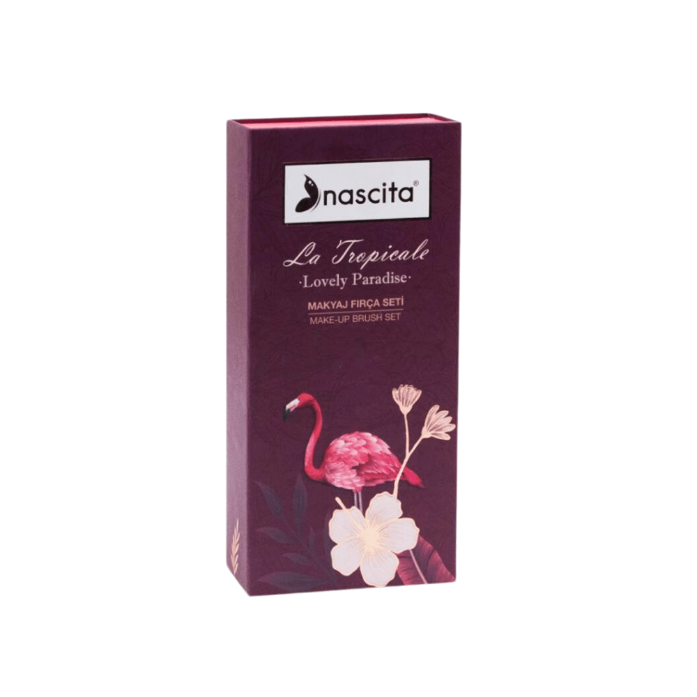 Nascita Burgundy Makeup Brush Set 6 Pieces - 96