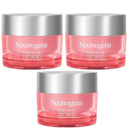 Neutrogena Bright Boost Brightening Gel Moisturizing Face Cream with Neoglucosamine 50ml / 1.7 fl oz 3 Pack