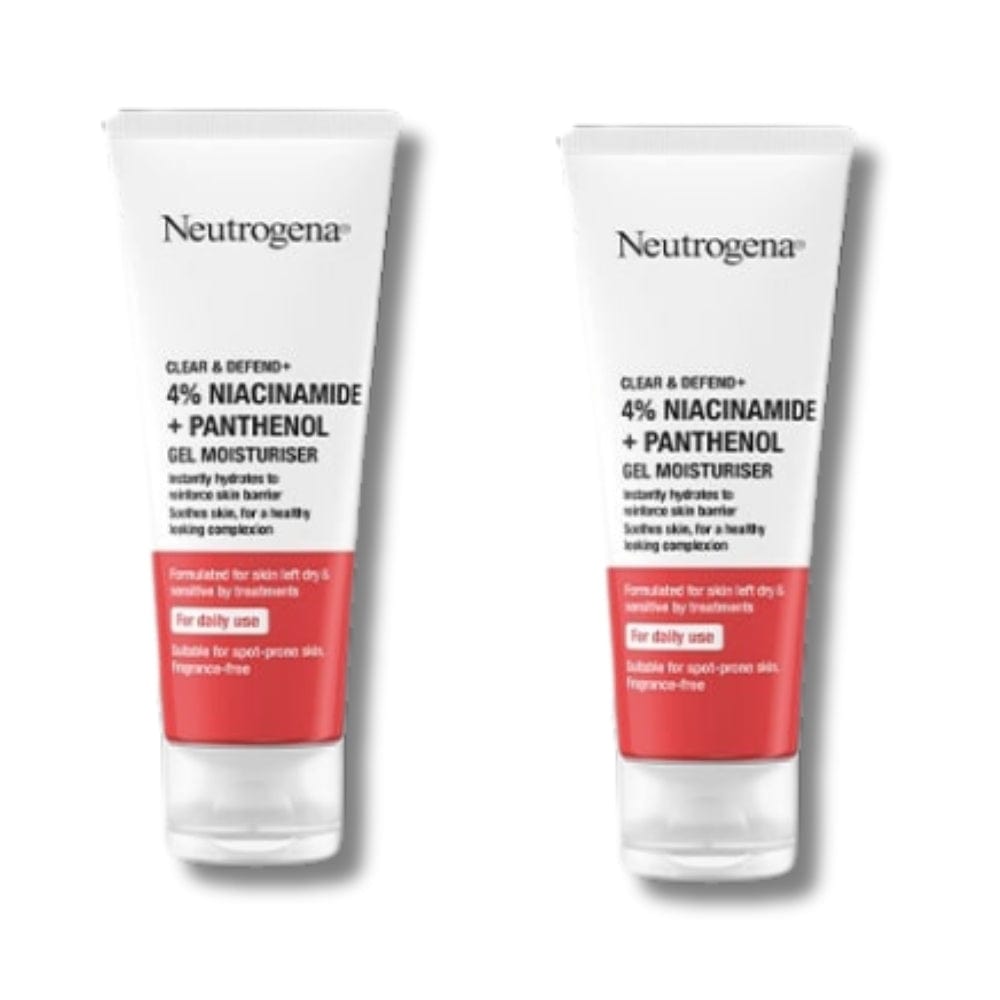 Neutrogena Clear & Defend+ Gel Moisturiser with Niacinamide & Panthenol  50ml / 1.7 fl oz 2 Pack