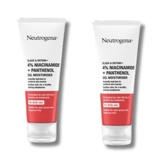 Neutrogena Clear & Defend+ Gel Moisturiser with Niacinamide & Panthenol  50ml / 1.7 fl oz 2 Pack