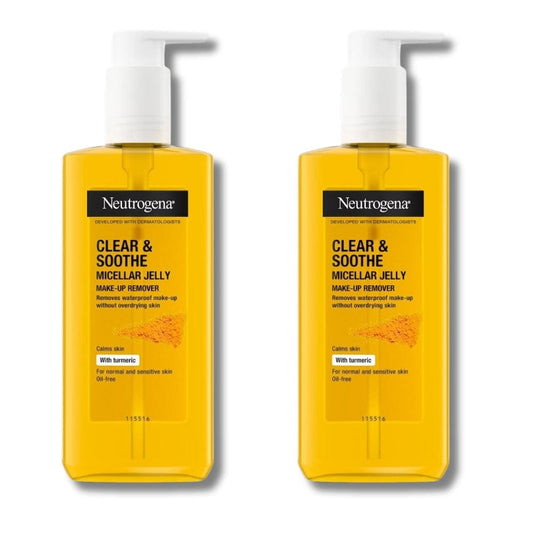 Neutrogena Clear & Soothe Micellar Jelly Make-Up Remover 200ml / 6.8 fl oz 2 Pack