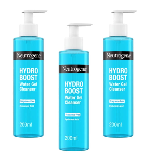 Neutrogena Hydro Boost Fragrance-Free Water Gel Cleanser 200ml / 6.8 fl oz 3 Pack