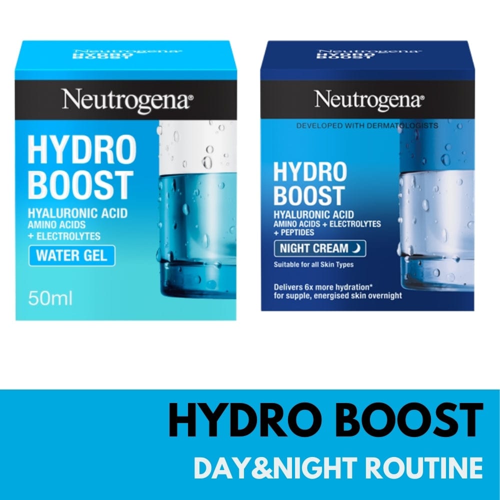 Neutrogena Hydro Boost Hydration Routine: Water Gel Moisturiser & Night Cream 50ml / 1.7 fl oz