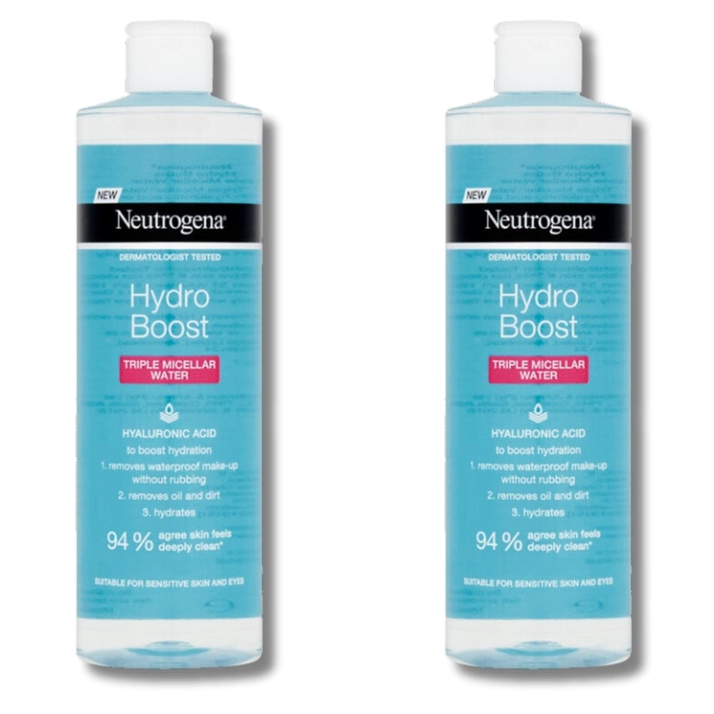 Eau micellaire triple Neutrogena Hydro Boost 400 ml, lot de 2