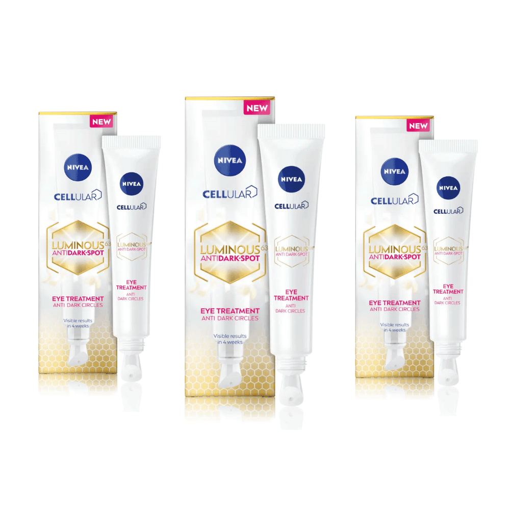 Crème contour des yeux anti-cernes Nivea Cellular Luminous 630 SPF 50 15 ml - Lot de 3