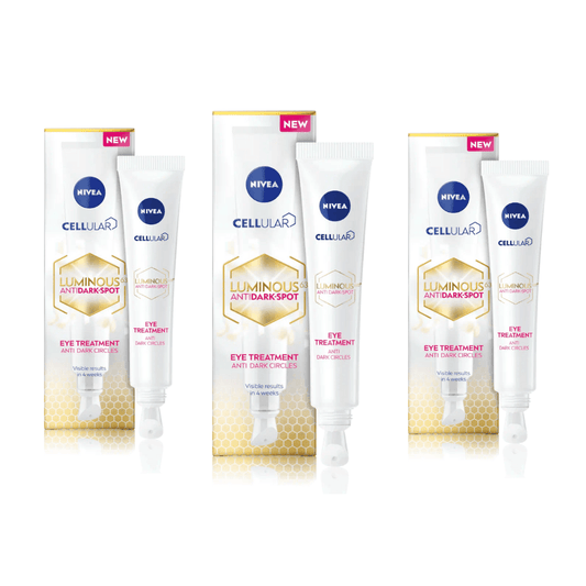 Crème contour des yeux anti-cernes Nivea Cellular Luminous 630 SPF 50 15 ml - Lot de 3
