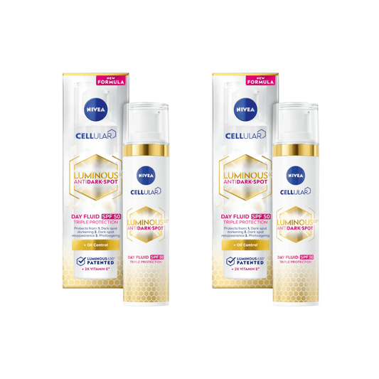 Nivea Cellular Luminous 630 Anti-Dark Spot Day Cream Face Moisturiser SPF50 40ml/ 1.35 fl.oz - 2 Pack