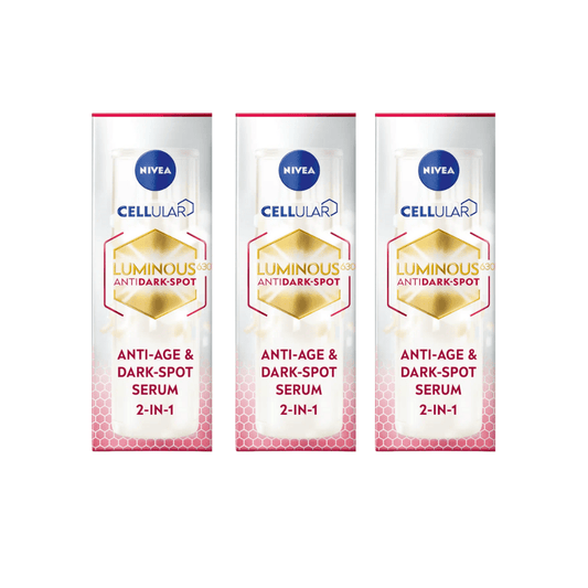 Nivea Luminous 630 Anti-Age & Dark Spot 2-in-1 Serum with Collagen Booster 30ml / 1 fl.oz - 3 Pack