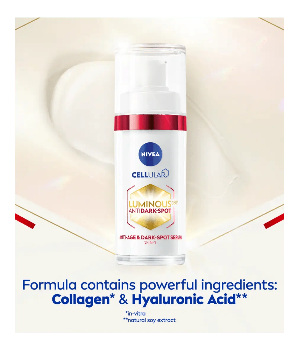 Nivea Luminous 630 Anti-Age & Dark Spot 2-in-1 Serum with Collagen Booster 30ml / 1 fl.oz