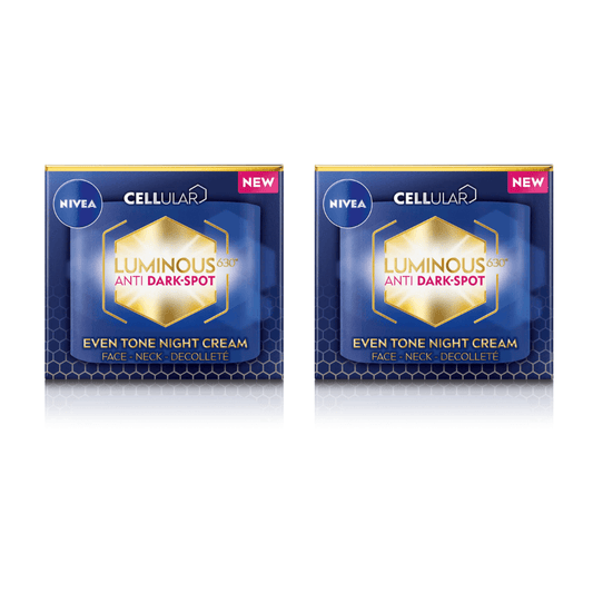 Nivea Luminous 630 Anti Dark Spot Night Cream  50ml / 1.7 fl oz - 2 Pack