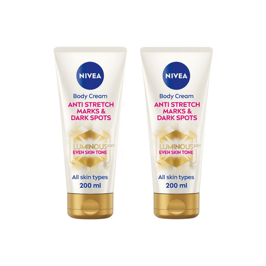 Nivea Luminous 630 Anti Stretch Marks & Dark Spots Body Cream 200ml / 6.8 fl oz - 2 Pack