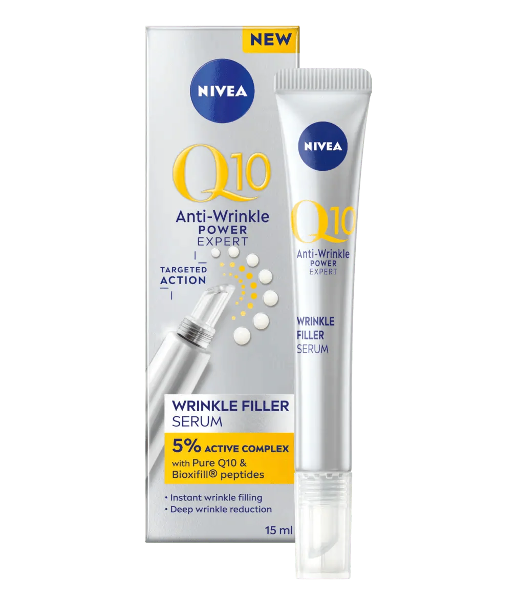 Nivea Q10 Anti-Wrinkle Power Wrinkle Filler Serum with Bioxifill Peptides 15ml / 0.5 fl oz