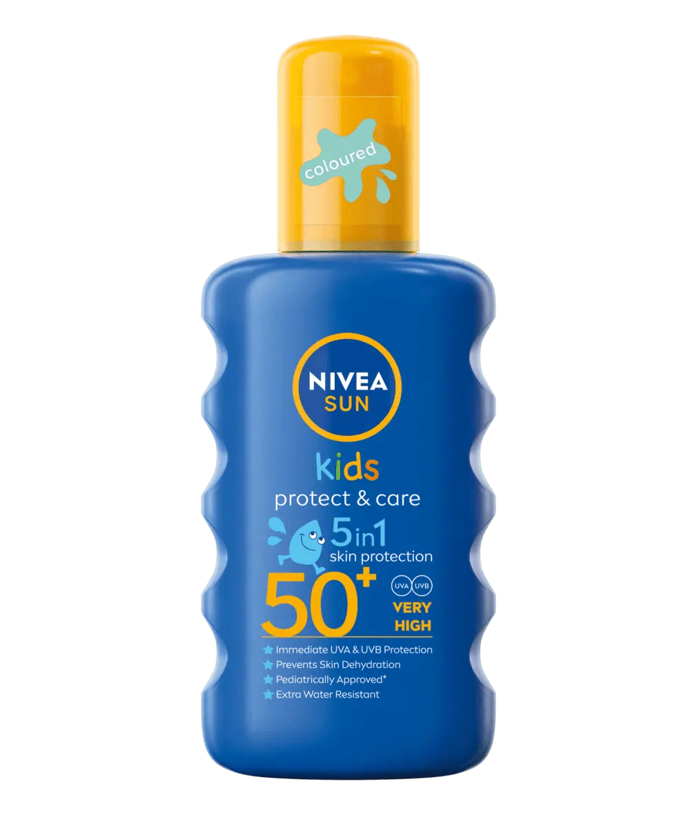 Nivea Sun Kids Protect & Care Coloured Sun Cream Spray SPF50+ 200ml / 6.8 fl.oz
