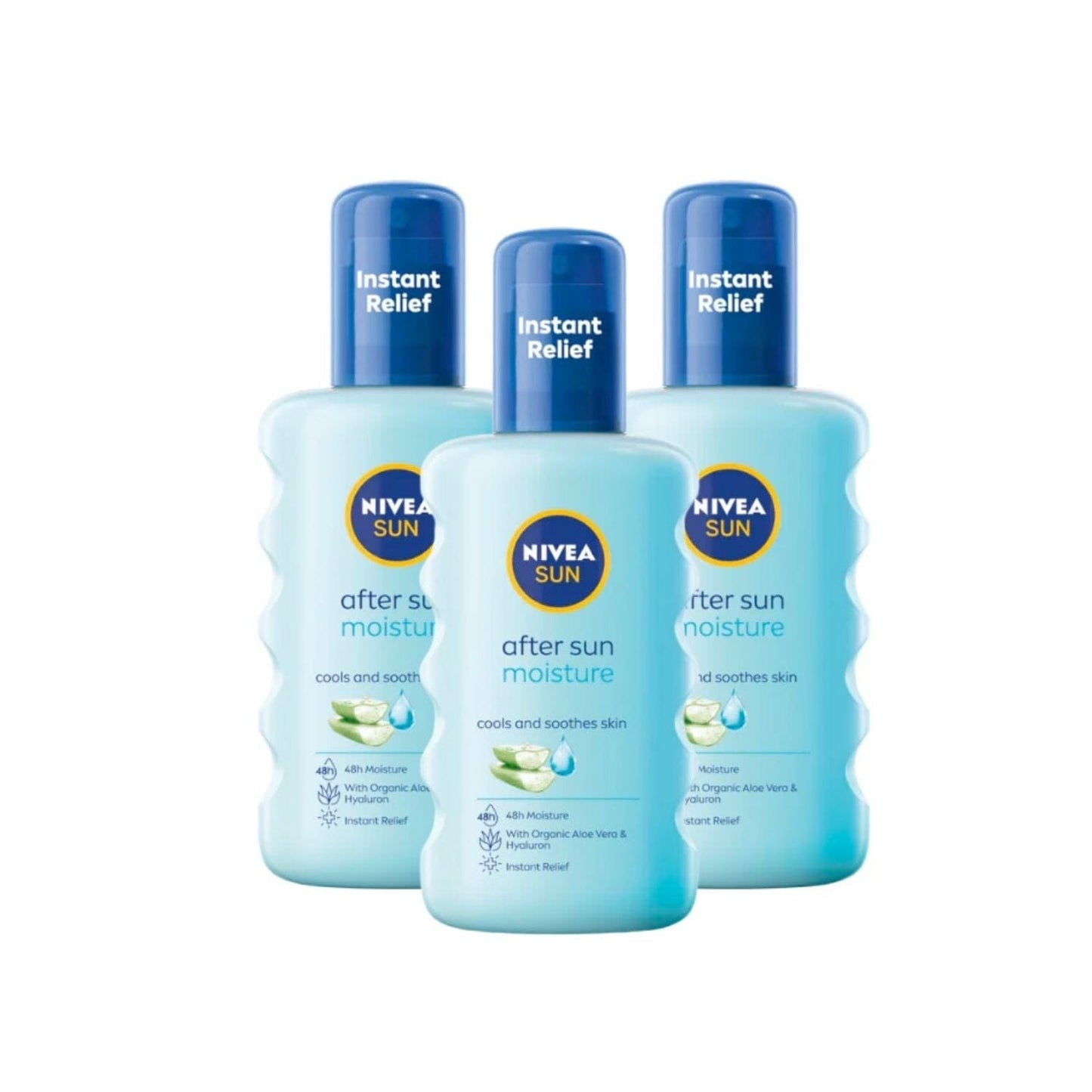 Spray après-soleil hydratant à l'aloe vera Nivea Sun 200 ml - Lot de 3