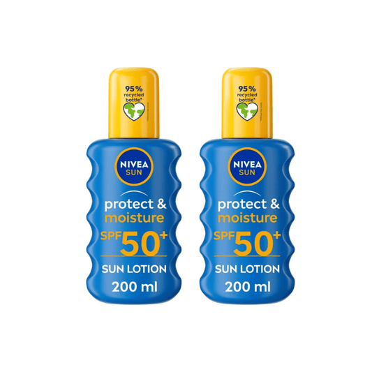 Nivea Sun Protect & Moisture Sun Cream Spray SPF50+ 200ml / 6.8 fl.oz - 2 Pack