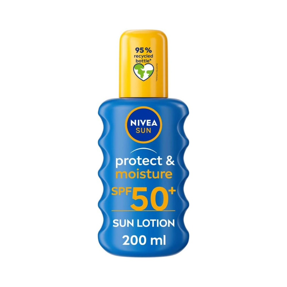Spray solaire Nivea Sun Protect &amp; Moisture SPF 50+ 200 ml
