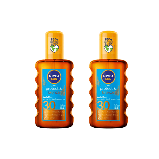 Nivea Sun Tan Activating Oil SPF30 Protect&Bronze 200ml / 6.8 fl.oz - 2 Pack