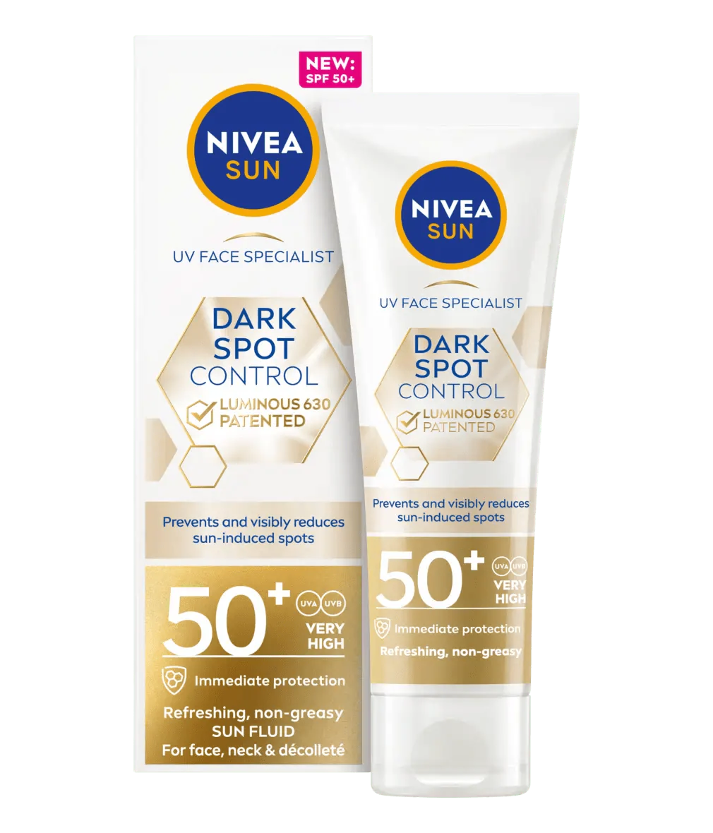 Nivea Sun UV Face Luminous 630 Spot Control Sun Fluid SPF50 40ml / 1.35 fl.oz - 4 Pack