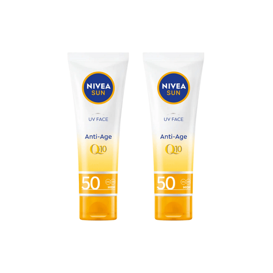 Nivea Sun UV Face Q10 Anti-Age Sun Cream SPF50 50ml / 1.7 fl oz - 2 Pack
