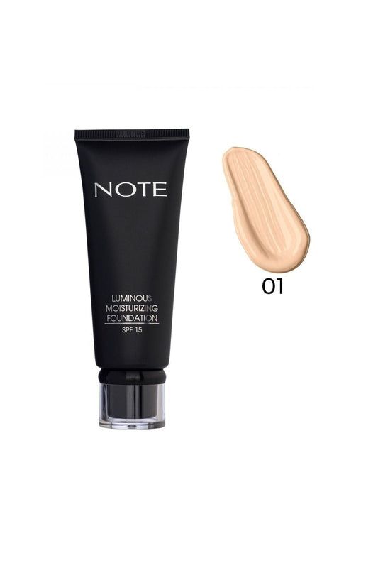 Note Cosmetics Luminous Moisturizing Foundation 01 Beige 30 ml