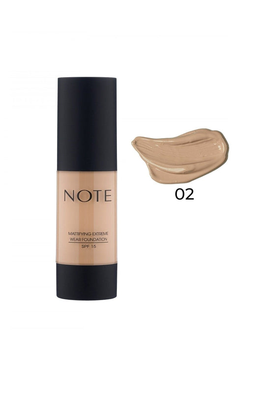 Note Cosmetics Mattifying Extreme Wear Foundation Matte Finish 02 Natural Beige
