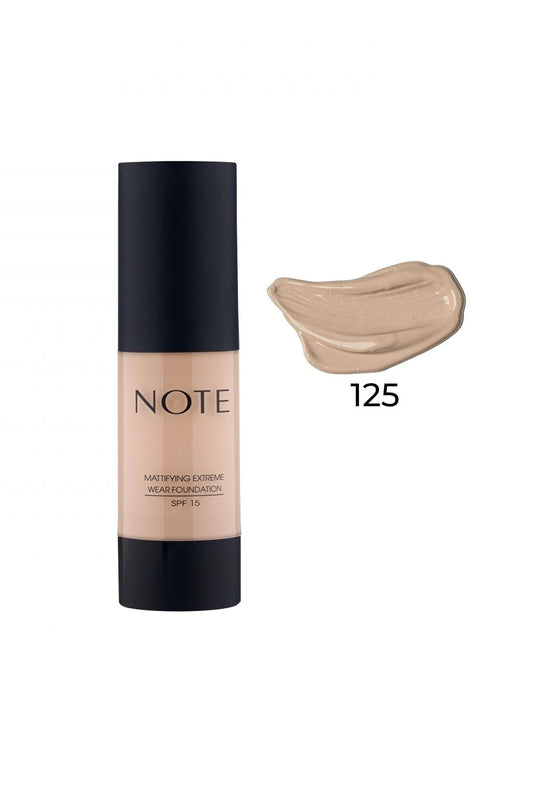 Note Cosmetics Mattifying Extreme Wear Foundation Matte Finish 125 Beige Ivory