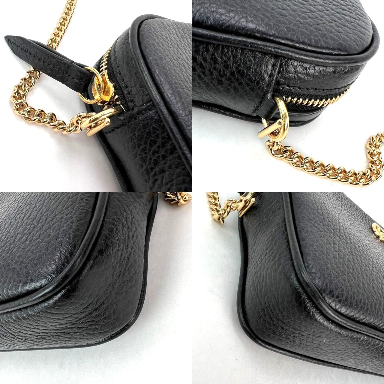 Gucci GG Marmont Super Mini lack Calfskin Crossbody Bag