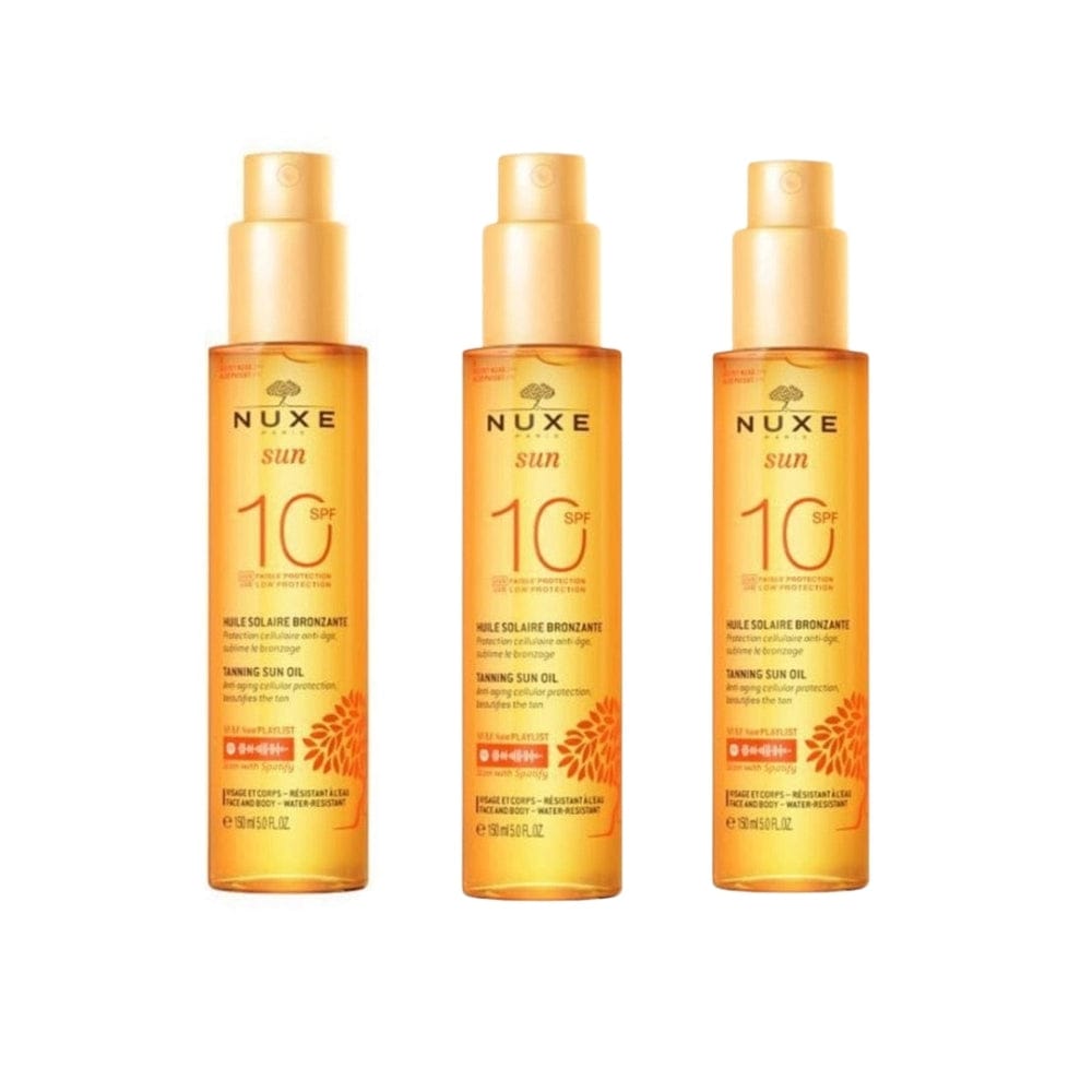Nuxe Sun Tanning Oil Face & Body SPF10 150 ml 3 Pack