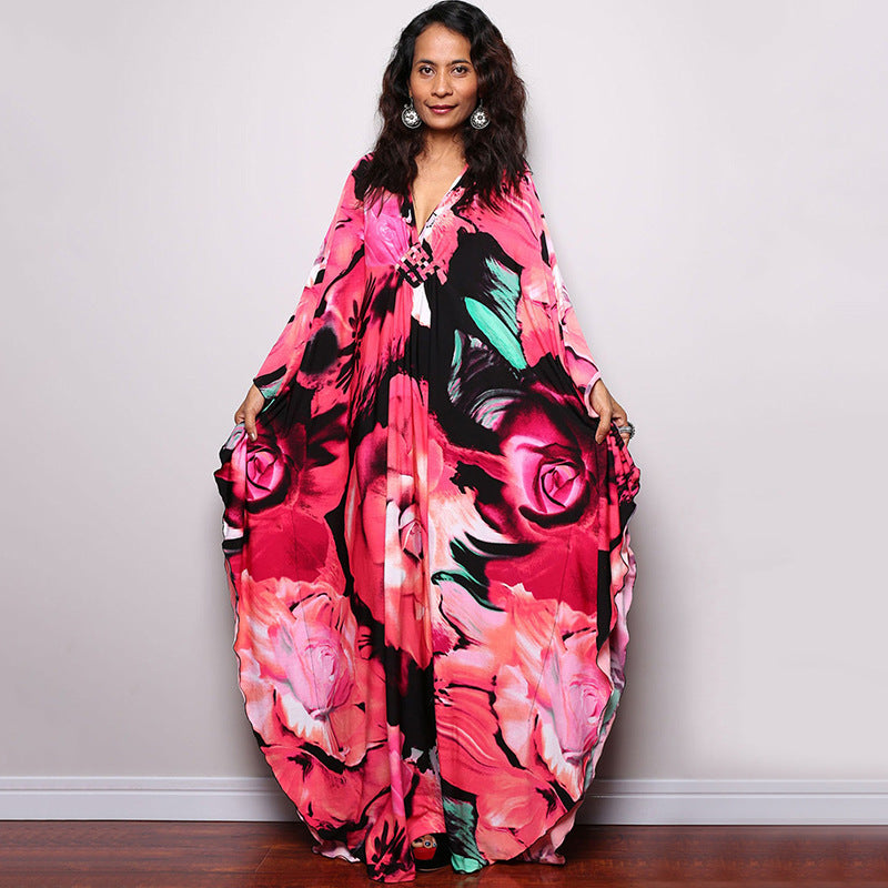 Beach Dress Loose Seaside Vacation Sun Protection Robe Beach Cover Up Swimsuit Outwear Women