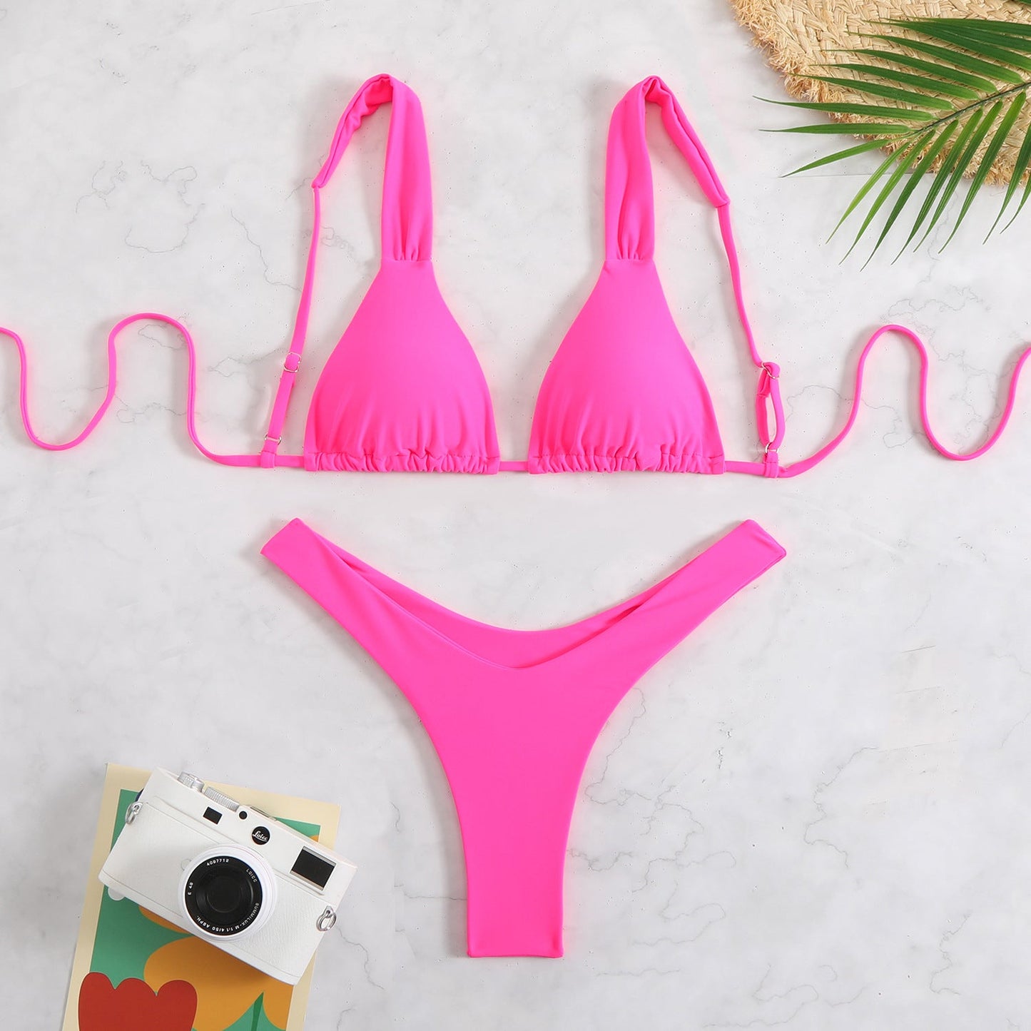 Bikini Printed Double Layer Fabric Durable High Elastic Swimsuit Women Spring Bikini