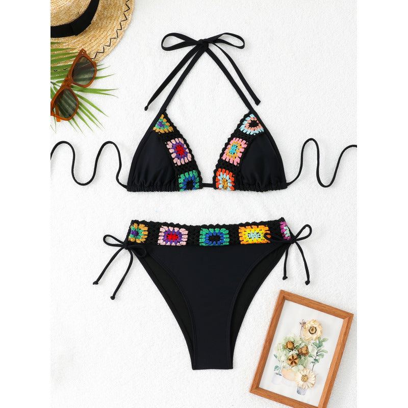 Sexy Swimsuit Women Split Bikini Retro Three Point Bikini Swimsuit