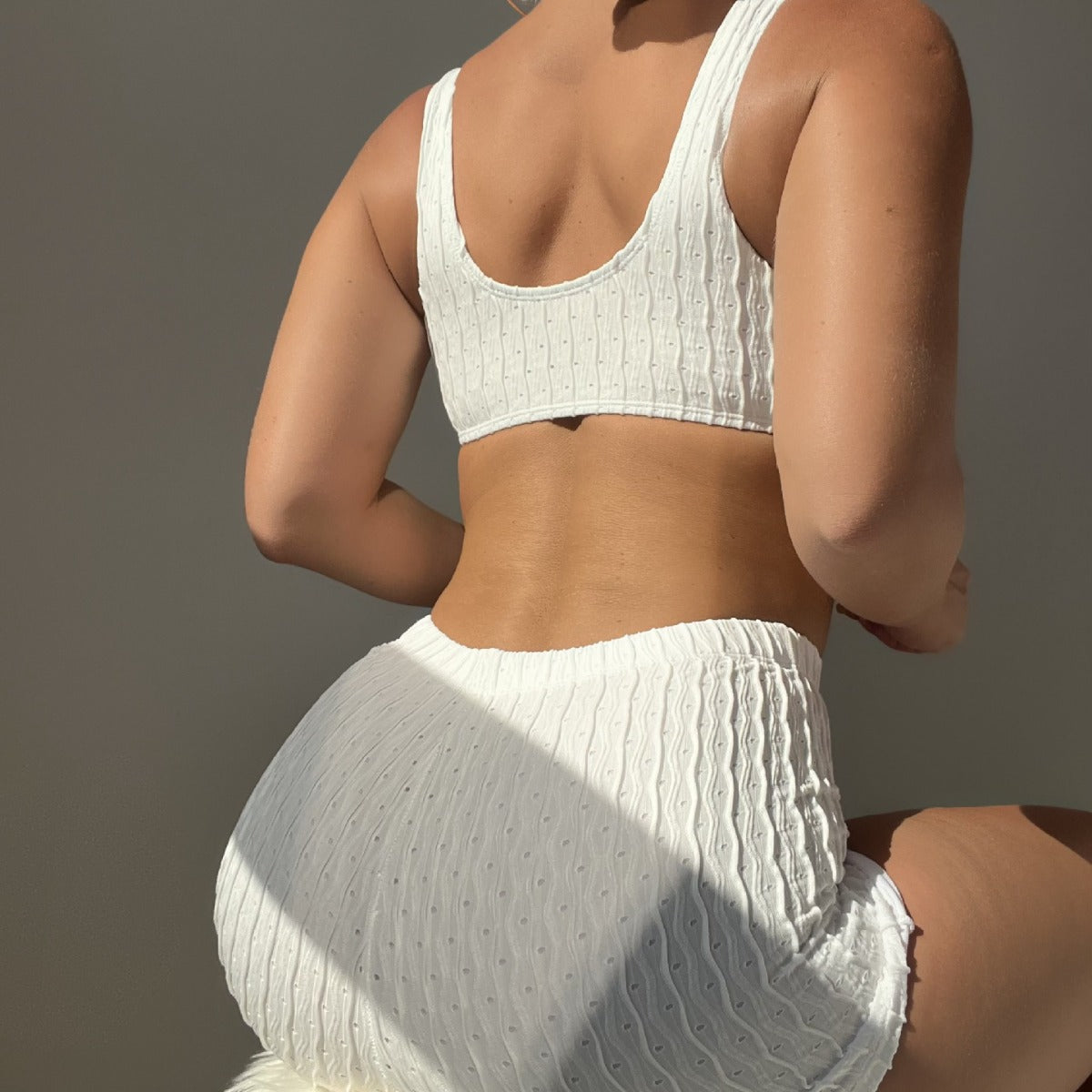 Women Split Swimsuit Pleated Vest Swimsuit Sexy Bikini