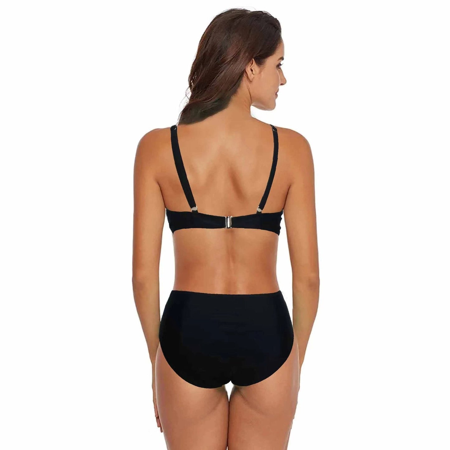 Bikini Steel Bracket Gathered Split Sexy Mesh Three Piece Swimsuit Women